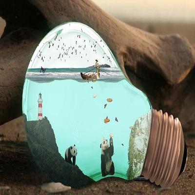 World Inside A Lightbulb